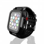 Wholesale Waterproof Shockproof Full Body Case with Built In Screen Protector for Apple Watch 6/5/4/SE [44mm] (Black)